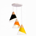 Lampe à suspension suspendue en métal coloré moderne pour café